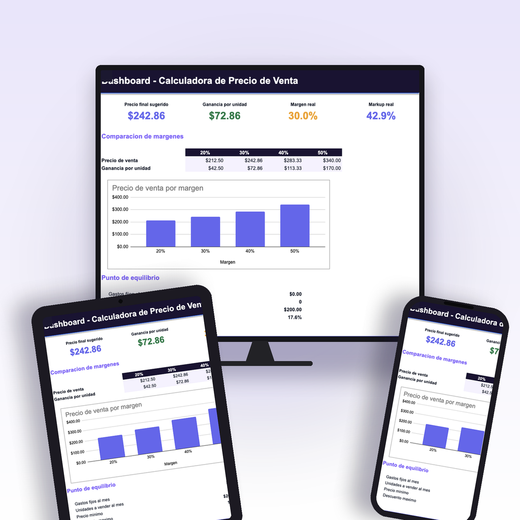 Calculadora de Precio de Venta y Margen (Google Sheets)